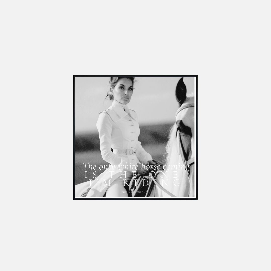 White Horse Poster - 18" x 18"