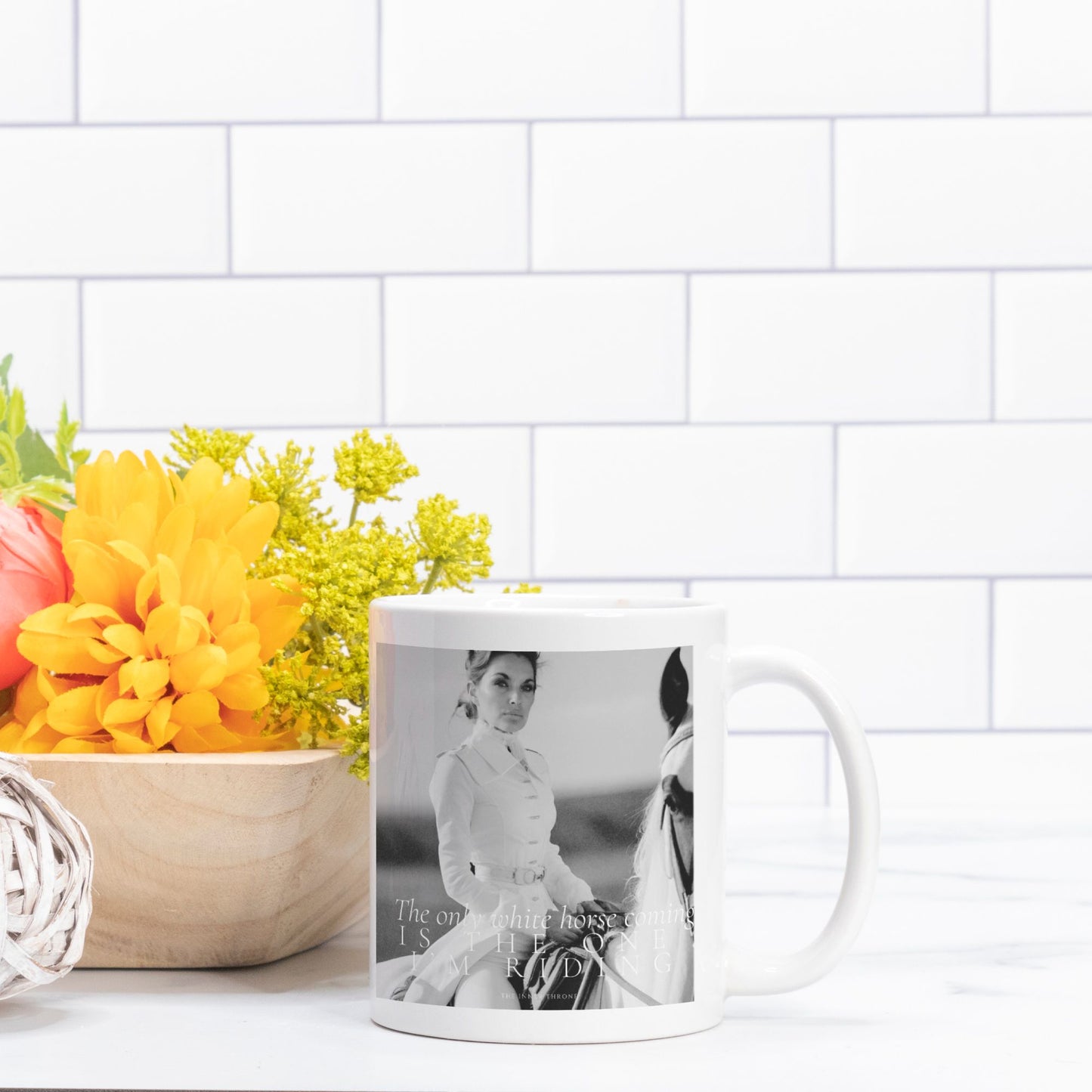 White Horse Mug