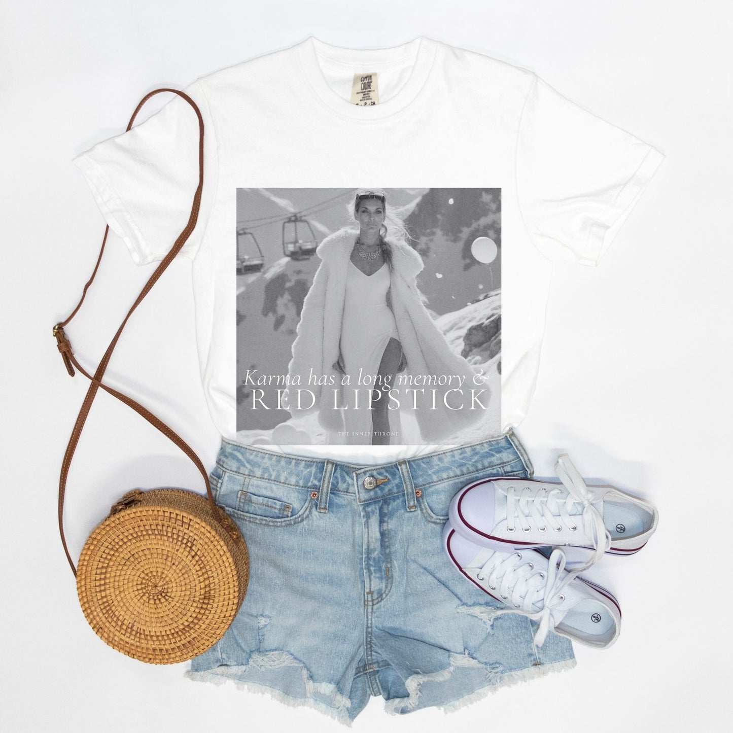 Karma & Red Lipstick Tee