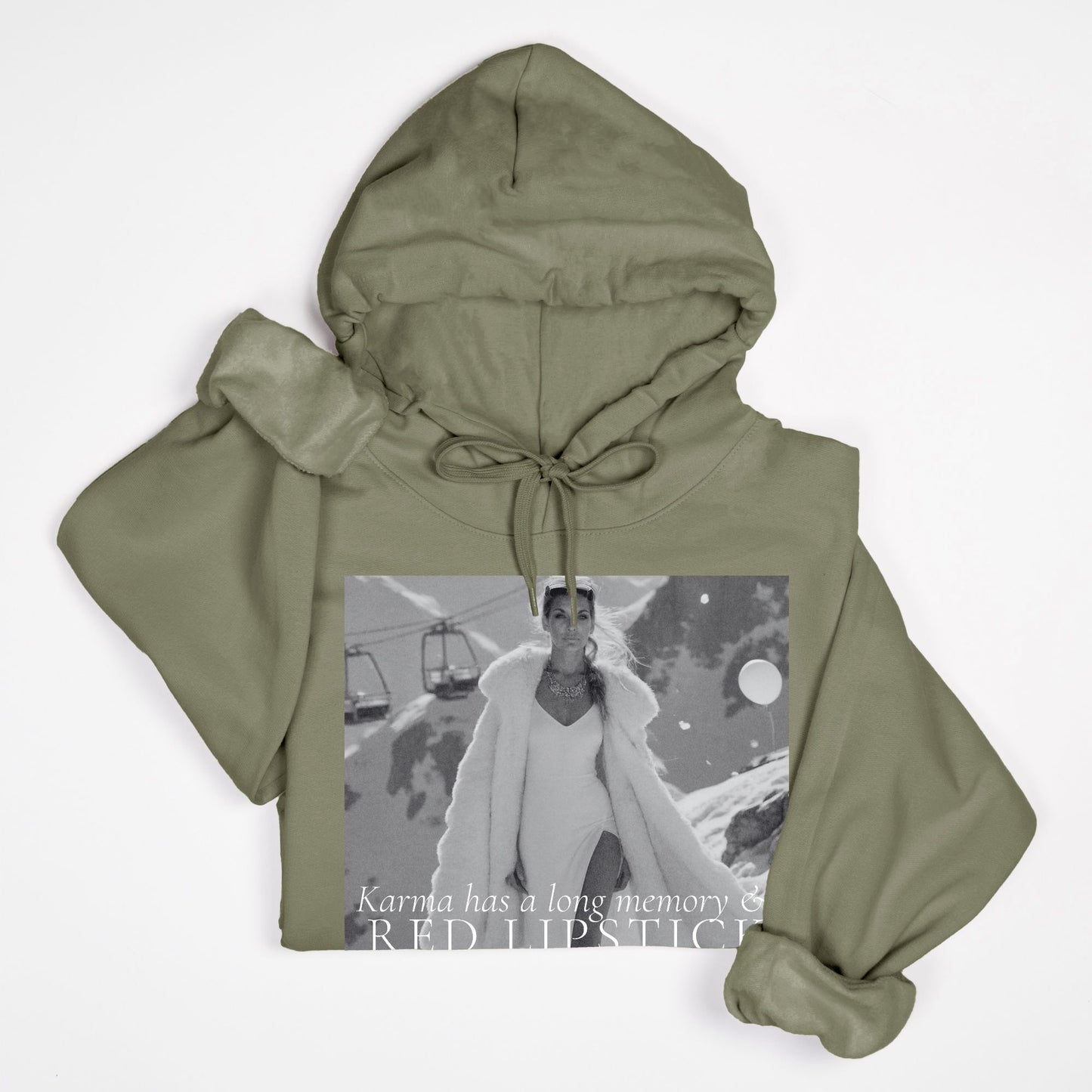 Karma & Red LipstickHoody Sweatshirt