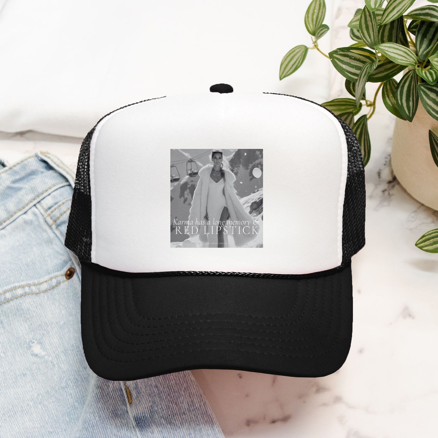 Karma & Red Lipstick Foam Hat