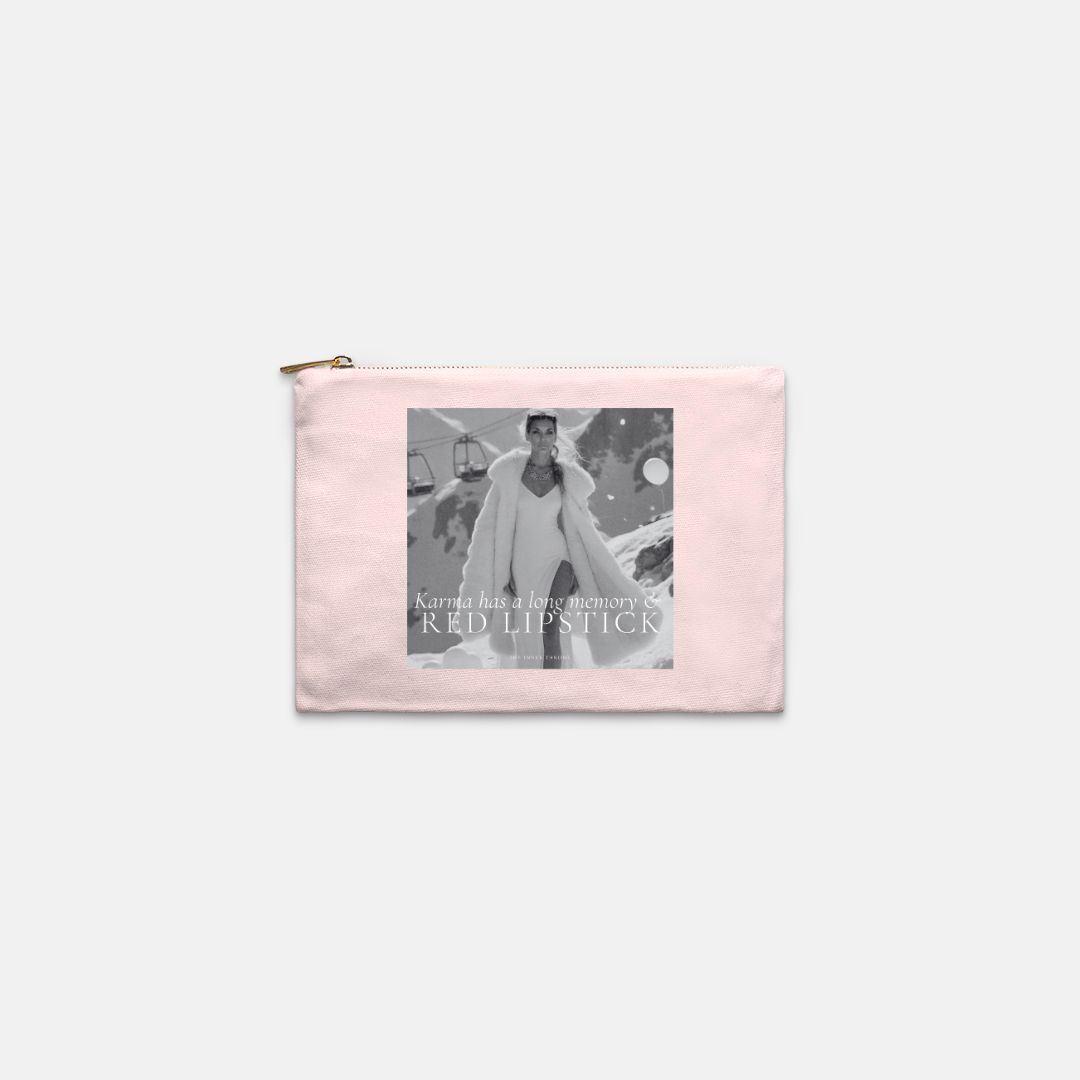 Karma & Red Lipstick Cosmetic Bag