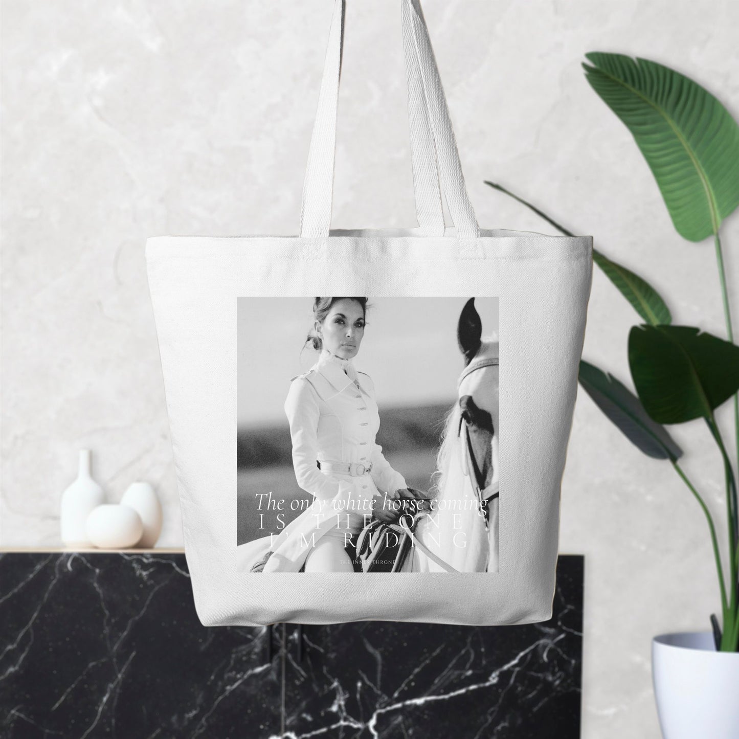 White Horse Oversized Tote