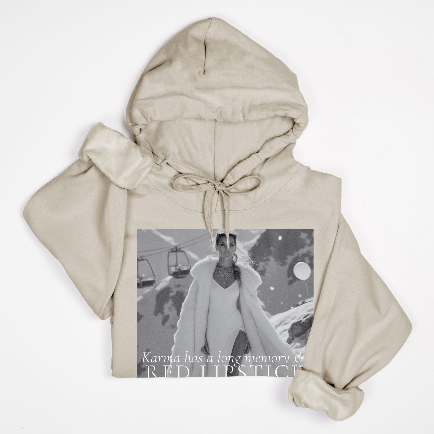 Karma & Red LipstickHoody Sweatshirt