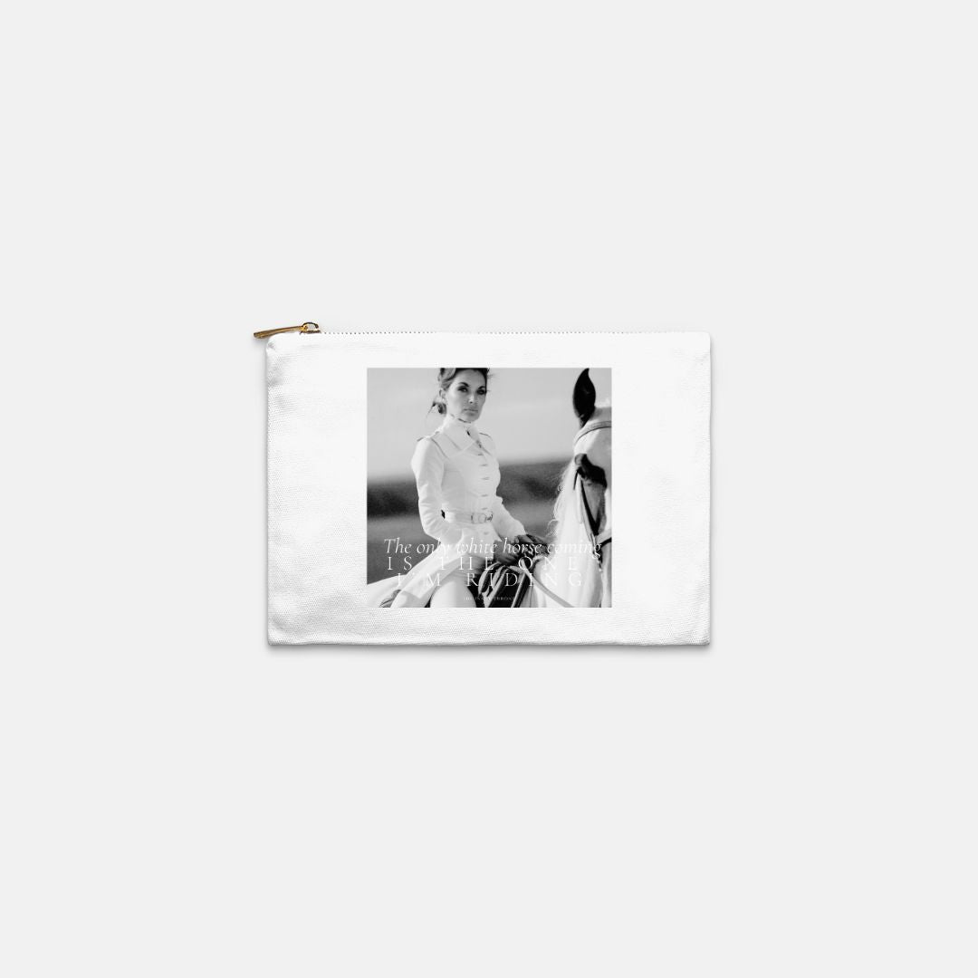 White Horse Cosmetic Bag