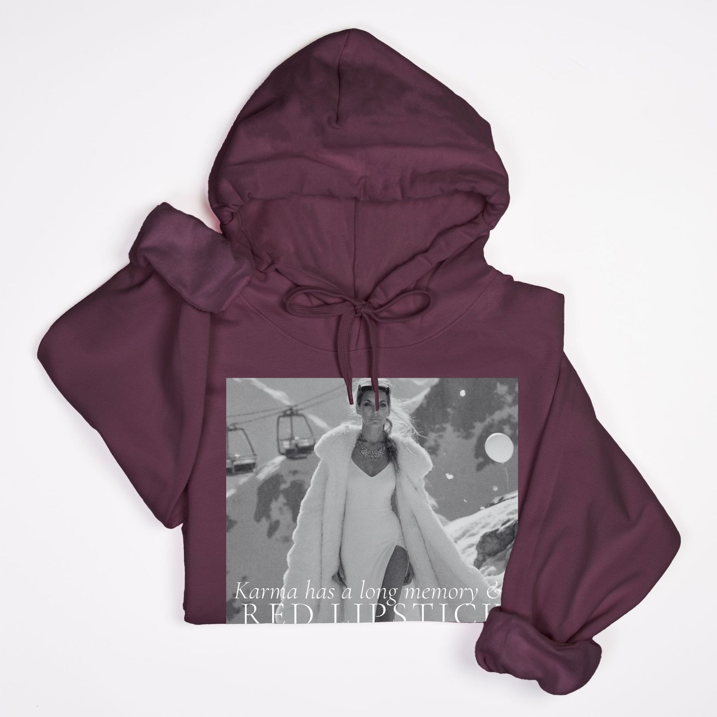 Karma & Red LipstickHoody Sweatshirt