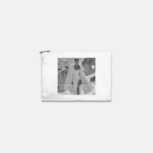 Karma & Red Lipstick Cosmetic Bag